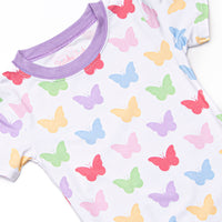 You Give Me Butterflies Bamboo Pajama Short Set, Purple