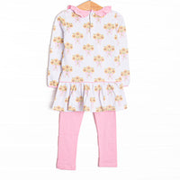 Here Comes the Sunflower Legging Set, Pink