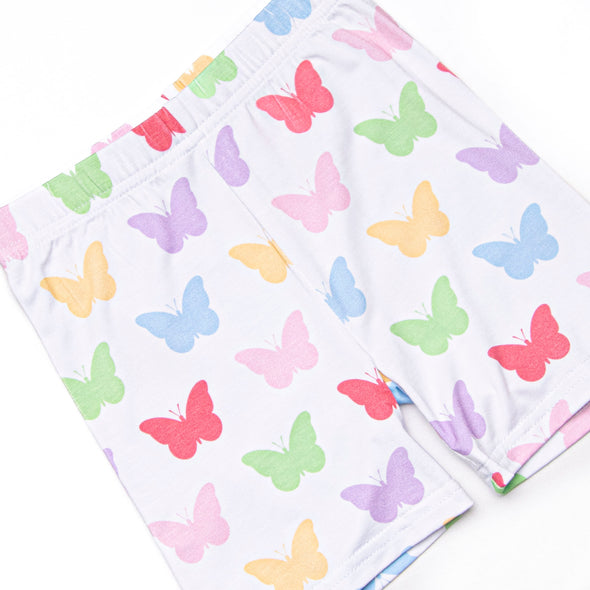 You Give Me Butterflies Bamboo Pajama Short Set, Purple