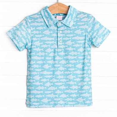 Lake Days Performance Polo, Blue