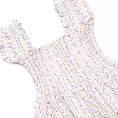Garden Grace Bubble Romper, Blue