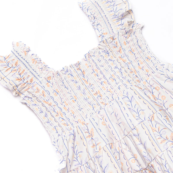 Garden Grace Bubble Romper, Blue
