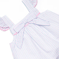 Malibu Mist Dress, Pink and Blue Seersucker