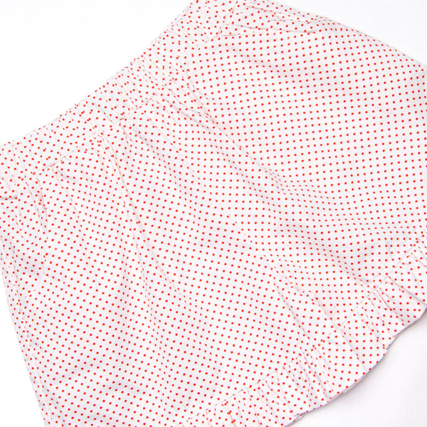 Don't Be Crabby Smocked Tie Strap Short Set, Red