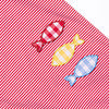 Primary Pacific Applique Short Romper, Red