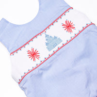 Firework Finale Smocked Bubble, Blue
