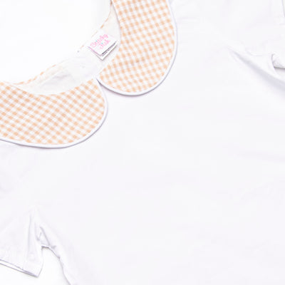 Jude Pant Set, Tan Gingham