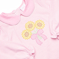 Here Comes the Sunflower Applique Dress, Pink