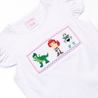 Toy Box Friends Smocked Ruffle Short Set, Pink