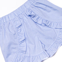 Firework Finale Smocked Ruffle Short Set, Blue