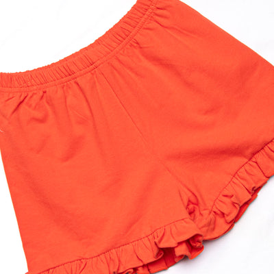 Coastal Catch Ruffle Short Set, Red