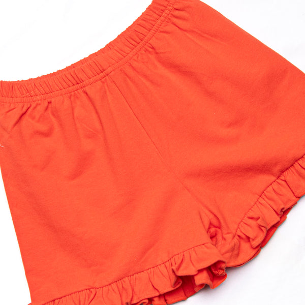 Coastal Catch Ruffle Short Set, Red