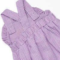 Summer in the Sand Applique Ruffle Sunsuit, Purple