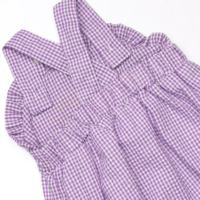Summer in the Sand Applique Ruffle Sunsuit, Purple
