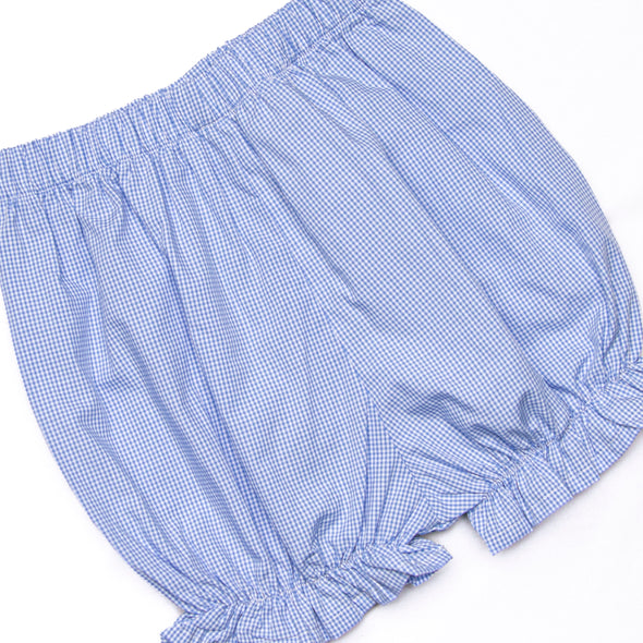 Jane Be Little Embroidered Bloomer Set, Blue