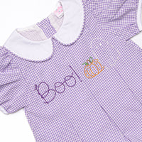 Boo! Embroidered Dress, Purple