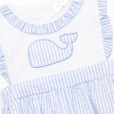Ocean Blue Applique Bubble, Blue