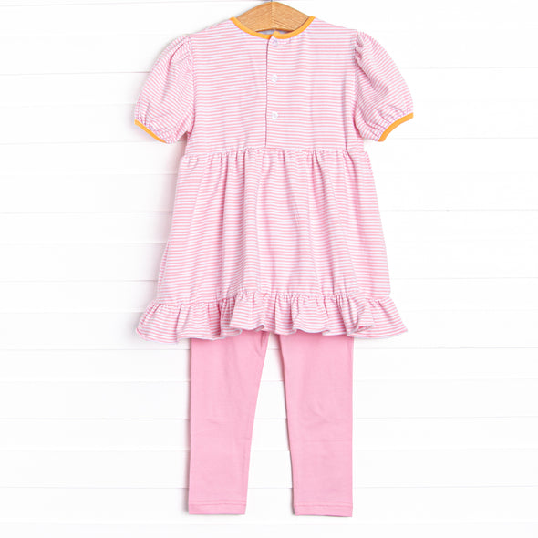 Pumpkin Party Applique Legging Set, Pink