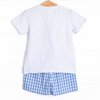 Alex Short Set, Blue Gingham