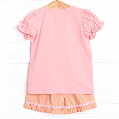 Sugar Overload Smocked Ruffle Short Set, Pink