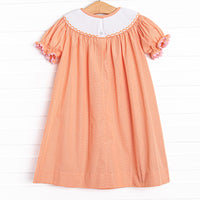 Sugar Overload Smocked Bishop Dress, Orange