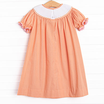 Sugar Overload Smocked Bishop Dress, Orange