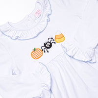 Creepy Critter Applique Legging Set, Blue
