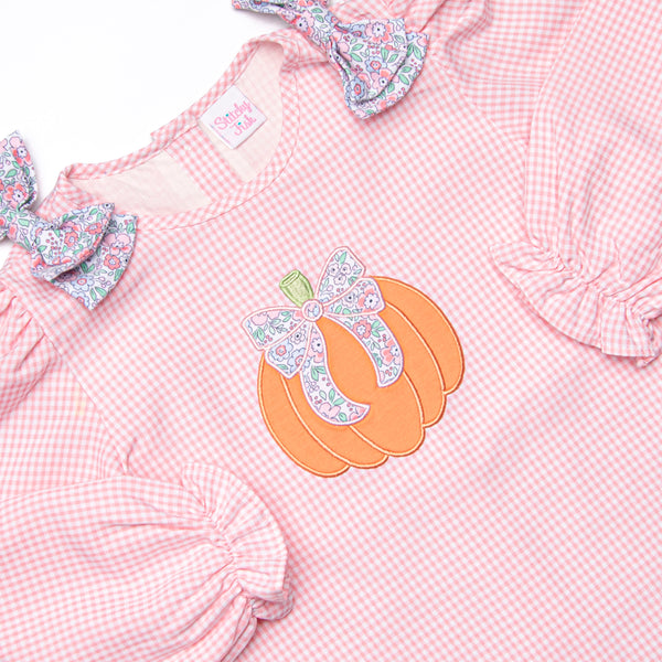 Pretty Pretty Pumpkin Applique Legging Set, Pink