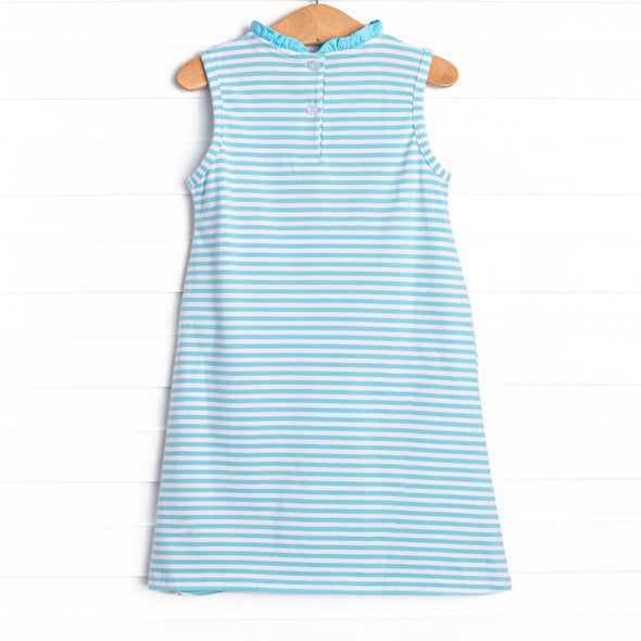 Grace Pocket Dress, Aqua Stripe