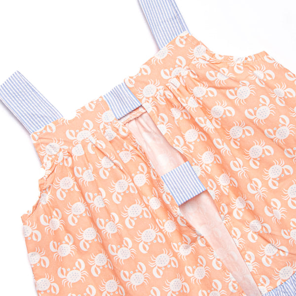 Palm Beach Pinchers Ruffle Short Set, Orange