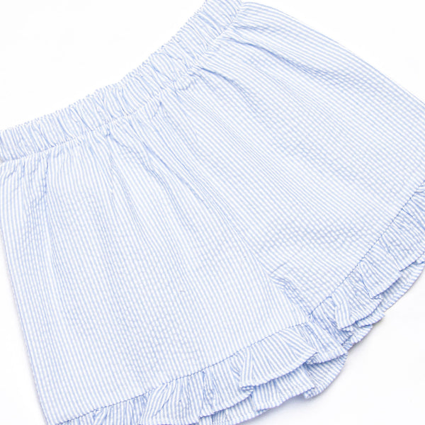 Palm Beach Pinchers Ruffle Short Set, Orange