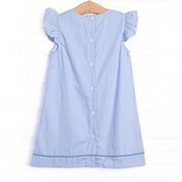 Nautical Navigator Applique Dress, Blue