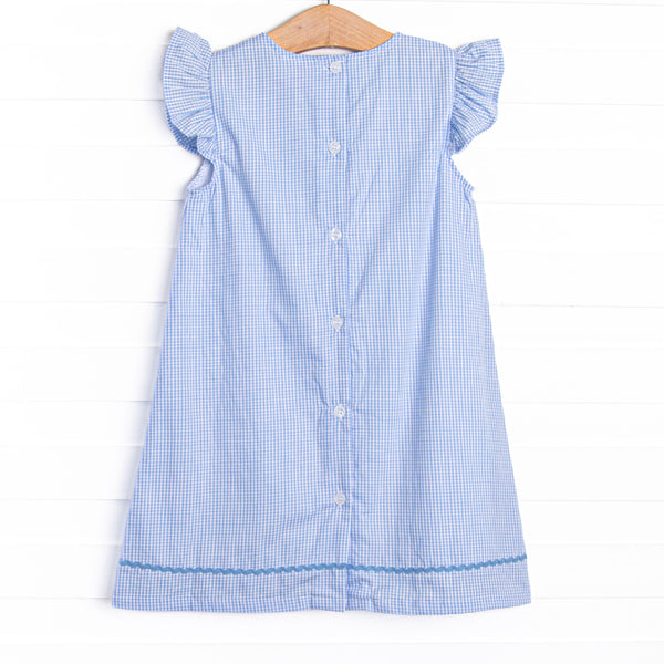 Nautical Navigator Applique Dress, Blue