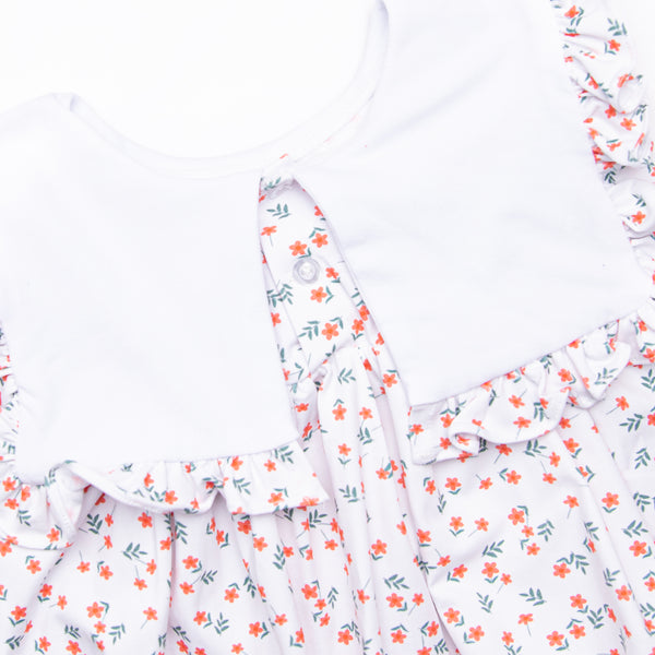 Bitty Buds Ruffle Dress, Red