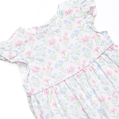 Sweet Pea Seersucker Bubble Romper, Pink