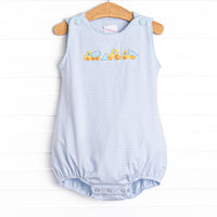 Construction Crew Applique Bubble, Blue Stripe