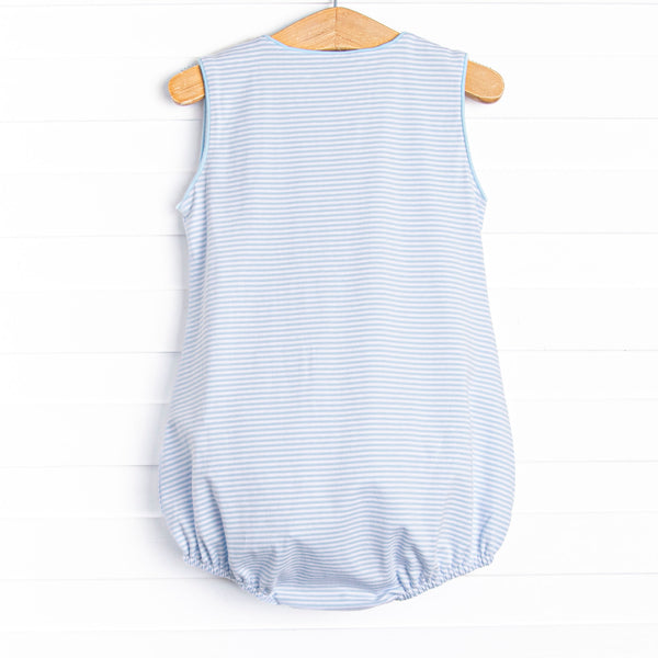 Construction Crew Applique Bubble, Blue Stripe