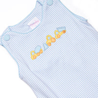 Construction Crew Applique Bubble, Blue Stripe
