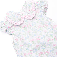 Sweet Pea Seersucker Ruffle Short Set, Pink
