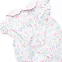 Sweet Pea Seersucker Ruffle Short Set, Pink