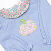 Frightening Florals Applique Diaper Set, Blue
