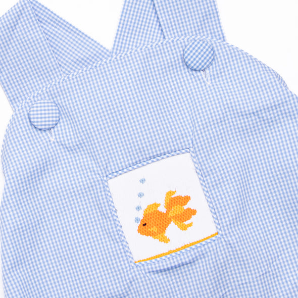 Goldfish Guy Smocked Bubble, Blue
