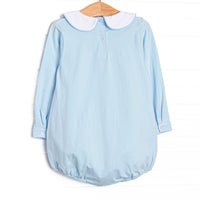Pointer Pup Applique Bubble, Light Blue