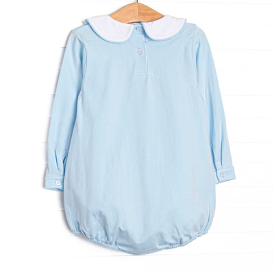 Pointer Pup Applique Bubble, Light Blue