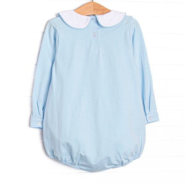 Pointer Pup Applique Bubble, Light Blue