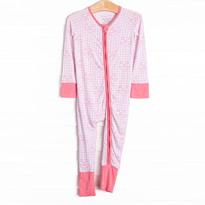 Cozy Carving Bamboo Zippy Pajama, Pink