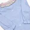 Frightening Florals Applique Diaper Set, Blue