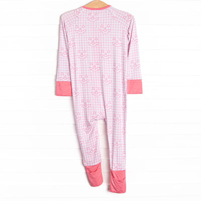 Cozy Carving Bamboo Zippy Pajama, Pink
