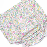 Frightening Florals Applique Diaper Set, Blue