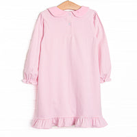 Here Comes the Sunflower Applique Dress, Pink